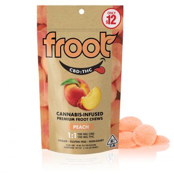 Froot - Peach 1:1 CBD:THC - Gummies 100mg